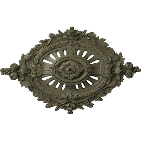 Ekena Millwork Antonio Ceiling Medallion, Hand-Painted Spartan Stone, 35 7/8"W x 22 1/2"H x 4 3/8"P CM35X22ANSSF